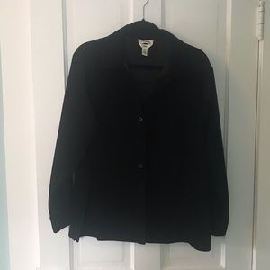 Black Suede-like Shirt / Light Jacket